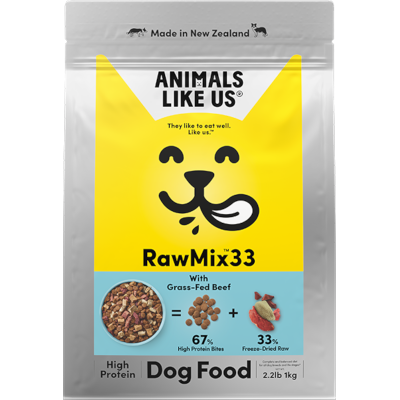 Animals Like Us RawMix33 Dog Food with New Zealand Grass-Fed Beef 1kg
