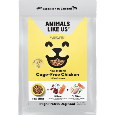 Animals Like Us New Zealand Cage-Free Chicken & King Salmon High Protein Dog Food 2.2kg