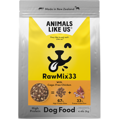 Animals Like Us RawMix33 Dog Food with New Zealand Cage-Free Chicken 2kg