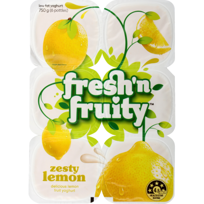 Fresh 'n Fruity Zesty Lemon Yoghurt 6 x 125g