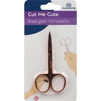 Homeliving Cut Me Cute Rose Gold Nail Scissors 1ea