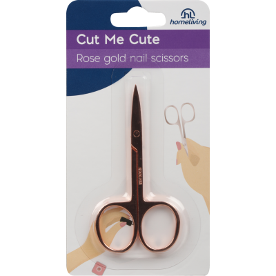 Homeliving Cut Me Cute Rose Gold Nail Scissors 1pk