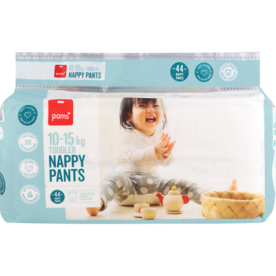 Pams Nappy Pants Boys & Girls 10-15kg Toddler 44pk