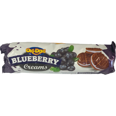 Oki Doki Blueberry Creams Biscuits 154g