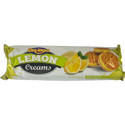 Oki Doki Lemon Creams Biscuits 154g