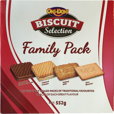 Oki Doki Family Pack Selection Biscuits 552g