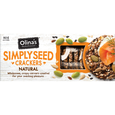 Olina's Bakehouse Simply Seed Natural Crackers 80g