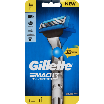 Gillette Mach 3 Turbo Razor 1pk – GoPotatoes
