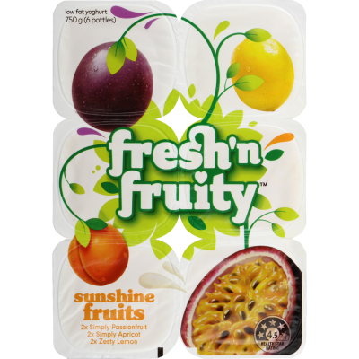 Fresh 'n Fruity Sunshine Fruits Yoghurt 6 x 125g