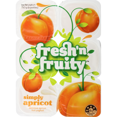 Fresh 'n Fruity Simply Apricot Yoghurt 6 x 125g