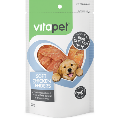 VitaPet Soft Chicken Tenders Dog Treats 100g