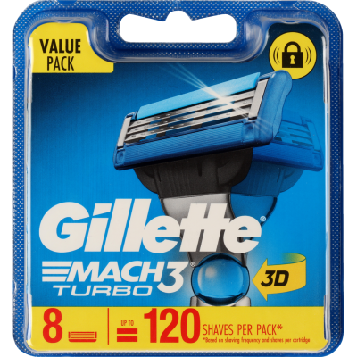 Gillette Mach3 Turbo Razor 8pk