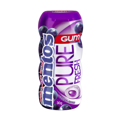 Mentos Pure Fresh Grape Flavour Gum 30g