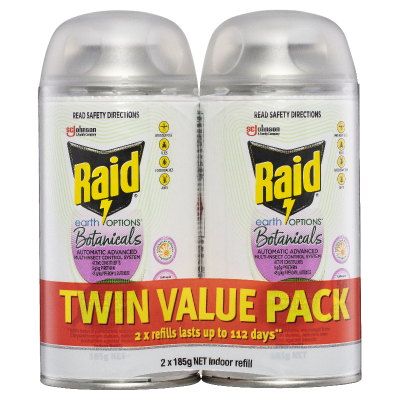 Raid Earth Options Botanicals Automatic Advanced Multi Insect Control System 2 x 185g