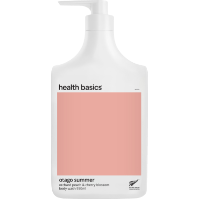 Health Basics Otago Summer Orchard Peach & Cherry Blossom Body Wash 950ml