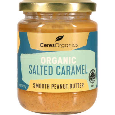 Ceres Organics Organic Salted Caramel Smooth Peanut Butter 220g