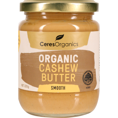 Ceres Organics Organic Smooth Cashew Butter 220g