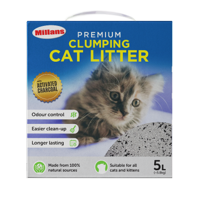 Millan's Activated Charcoal Premium Clumping Cat Litter 5.8kg