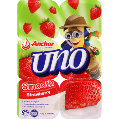 Anchor Uno Strawberry Yoghurt 6 x 125g