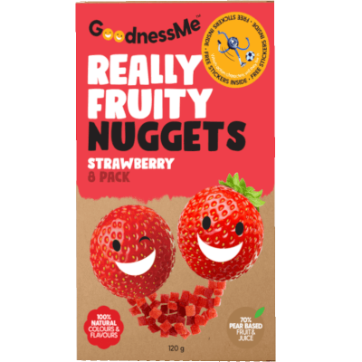 GoodnessMe Strawberry Really Fruity Nuggets 120g