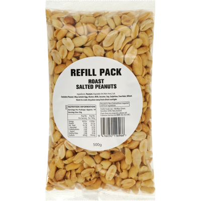 Roasted Salted Peanuts Refill Pack 500g