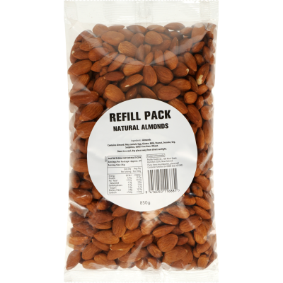 Natural Almonds Refill Pack 850g