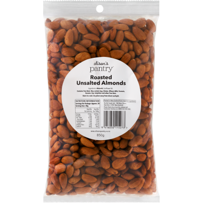 Roasted Unsalted Almonds 850g