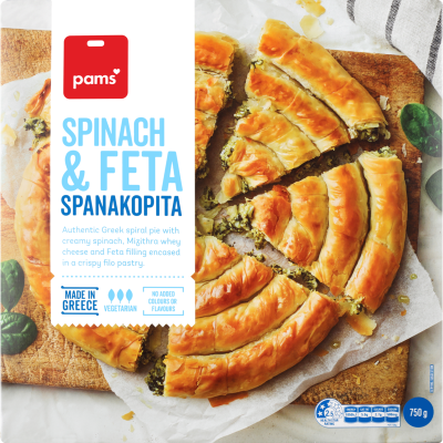 Pams Spinach & Feta Spanakopita 750g