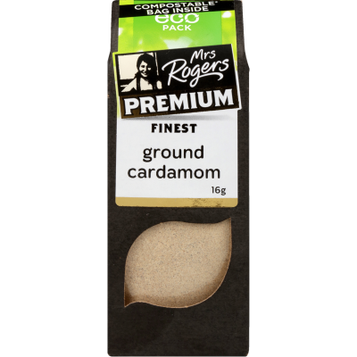 Mrs Rogers Premium Ground Cardamom ECO Pack 16g