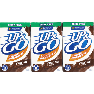 Sanitarium Up & Go Dairy Free Chocolate Ice Flavour Liquid Breakfast 3 x 250ml