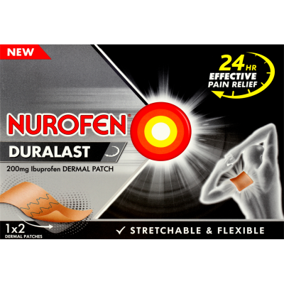 Nurofen Duralast 200mg Ibuprofen Medicated Dermal Patch 2pk
