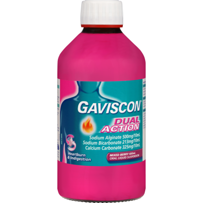 Gaviscon Dual Action Mixed Berry Heartburn & Indigestion Relief Liquid 600ml