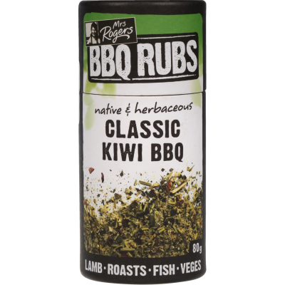 Mrs Rogers Native & Herbaceous Classic Kiwi BBQ Rub 80g