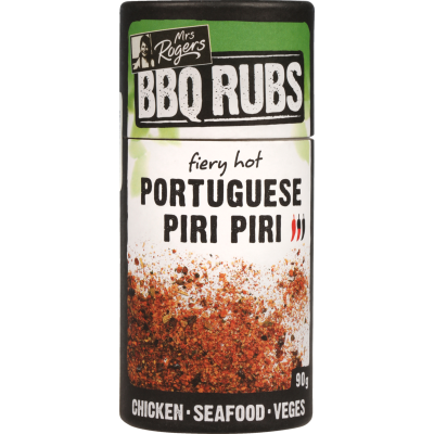 Mrs Rogers Fiery Hot Portuguese Piri Piri BBQ Rub 90g