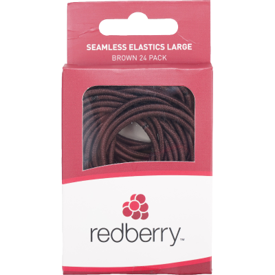 Korbond Redberry Seamless Elastics Large Brown 24pk