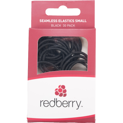 Korbond Redberry Seamless Elastics Small Black 30pk