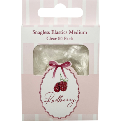 Korbond Redberry Snagless Elastics Medium Clear 50pk