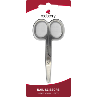 Korbond Redberry Nail Scissors Curved Stainless Steel 1ea