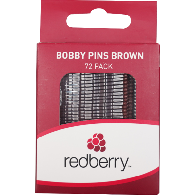 Korbond Redberry Bobby Pins Brown 72pk