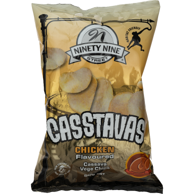 NinetyNine Street Casstavas Chicken Flavoured Cassava Vege Chips 90g