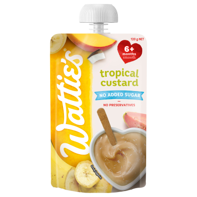 Wattie's For Baby Tropical Custard 6+Months Smooth 120g