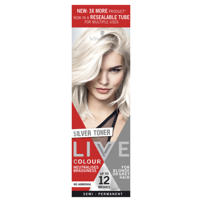 Schwarzkopf Live Silver Toner Semi Hair Colour 1ea