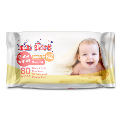 Ministars Scented Baby Wipes 80pk