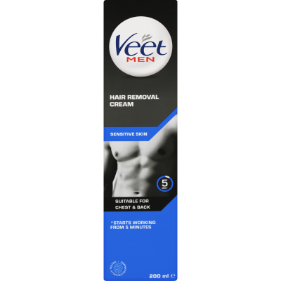 Veet Men Sensitive Skin Chest & Back  Hair Removal Cream 200ml