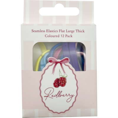 Korbond Redberry Seamless Flat Thick Elastics Large 12pk