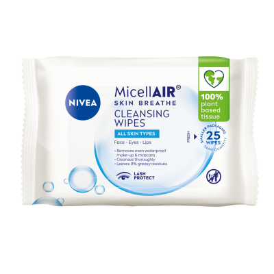 Nivea MicellAIR All Skin Types Cleansing Wipes 25pk