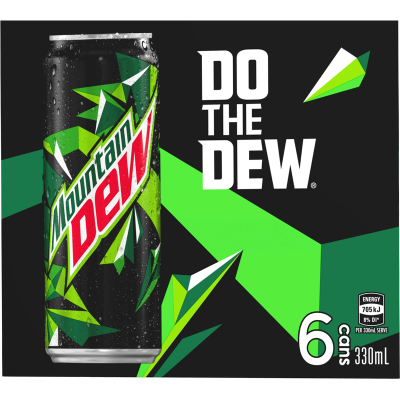 Mountain Dew Soft Drink 6 x 330ml