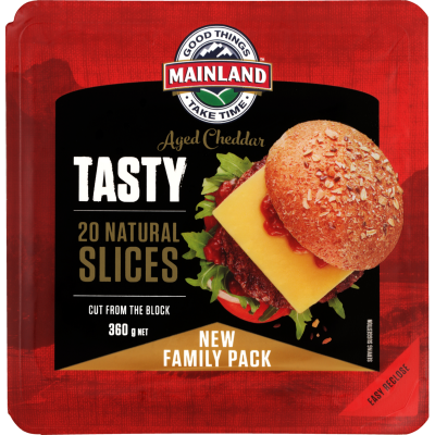 Mainland Tasty Natural Cheese Slices 360g