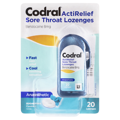 Codral Acti Relief Sore Throat Lozenges 20pk