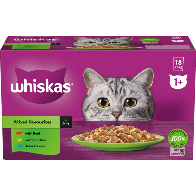Whiskas Mixed Favourites In Jelly Wet Pouches Cat Food 1.53kg